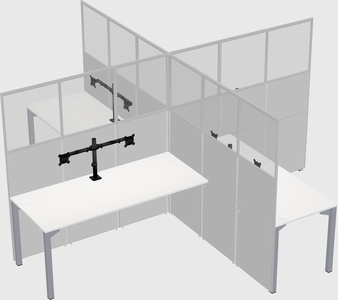 Quad office cubicles