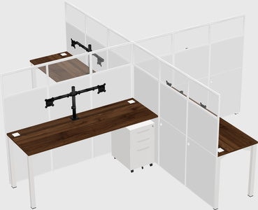Quad office cubicles