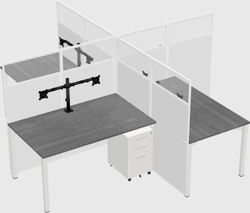 Quad office cubicles