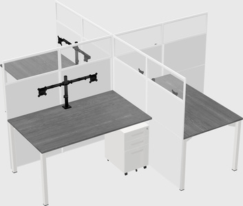 Quad office cubicles