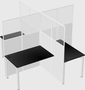 Quad office cubicles