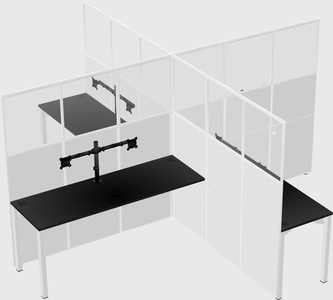Quad office cubicles