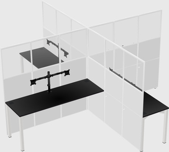 Quad office cubicles