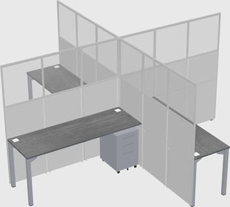 Quad office cubicles