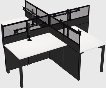 Quad office cubicles
