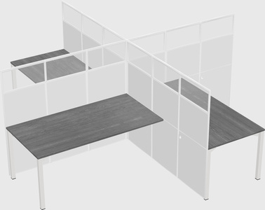 Quad office cubicles