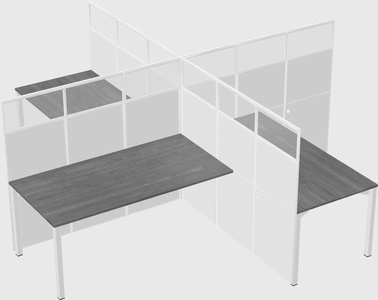 Quad office cubicles