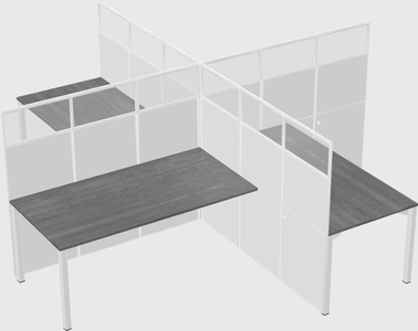 Quad office cubicles