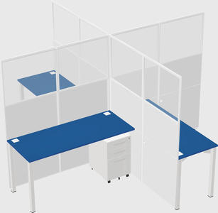 Quad office cubicles