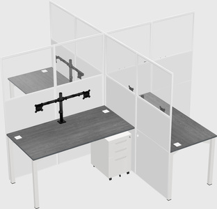 Quad office cubicles