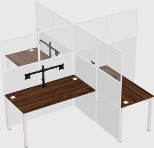 Quad office cubicles
