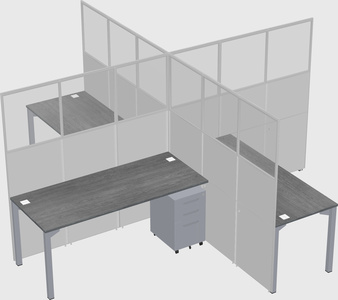 Quad office cubicles