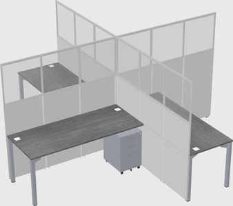 Quad office cubicles
