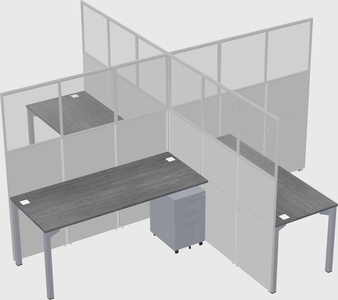 Quad office cubicles