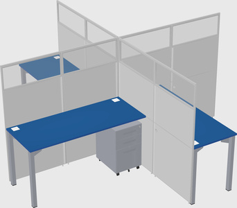 Quad office cubicles