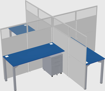 Quad office cubicles