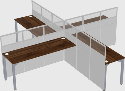 Quad office cubicles