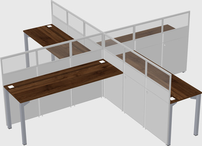 Quad office cubicles