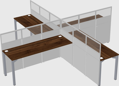 Quad office cubicles