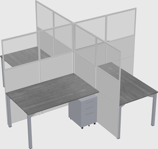 Quad office cubicles