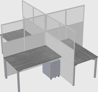 Quad office cubicles