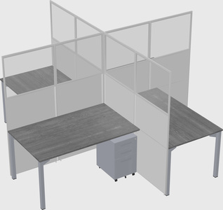 Quad office cubicles