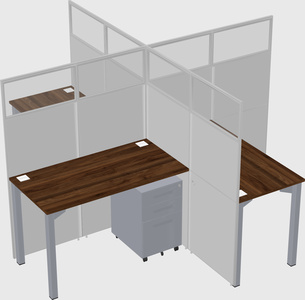 Quad office cubicles
