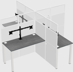 Quad office cubicles
