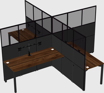Quad office cubicles