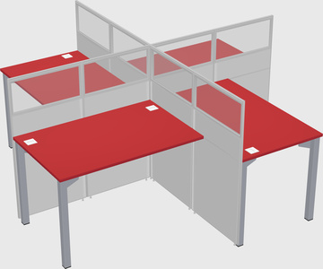 Quad office cubicles