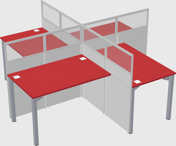 Quad office cubicles
