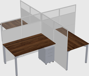 Quad office cubicles