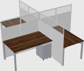 Quad office cubicles