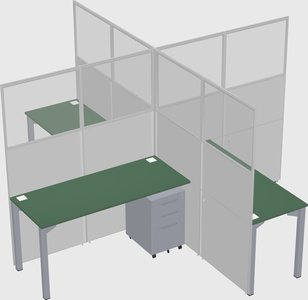Quad office cubicles