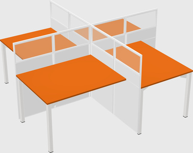 Quad office cubicles