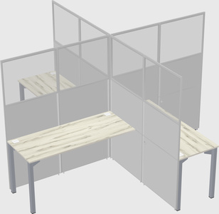 Quad office cubicles