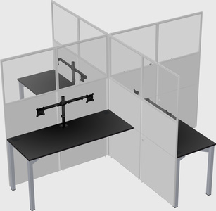 Quad office cubicles