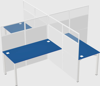Quad office cubicles