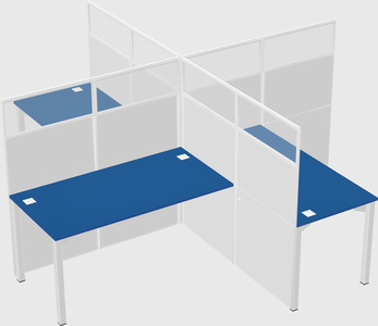 Quad office cubicles