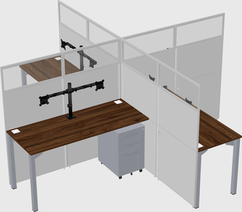 Quad office cubicles