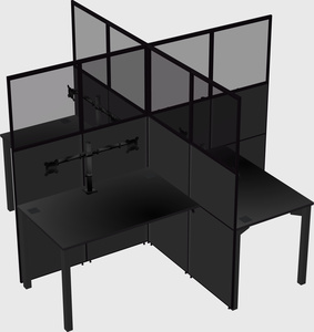Quad office cubicles