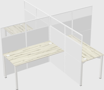 Quad office cubicles
