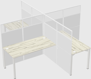 Quad office cubicles