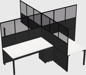 Quad office cubicles