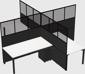 Quad office cubicles