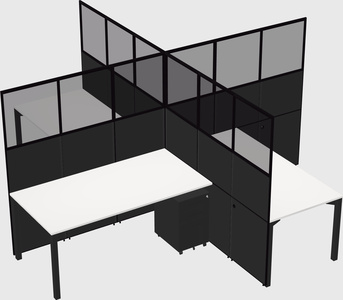 Quad office cubicles