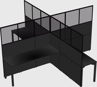Quad office cubicles