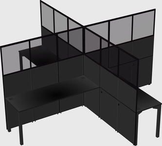 Quad office cubicles