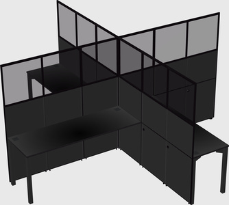 Quad office cubicles