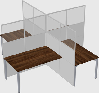 Quad office cubicles